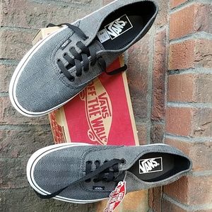 Vans grey herringbone shoes NWT men's size 9